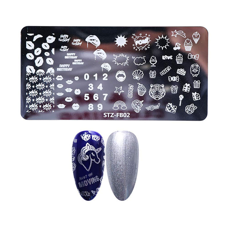 WOKOTO 6Pcs Nail Art Image Stamping Template Set Starry Sky Star Design Nail Polish Stamps Kit Manicure Stencils for DIY&Salon KIT1 - BeesActive Australia