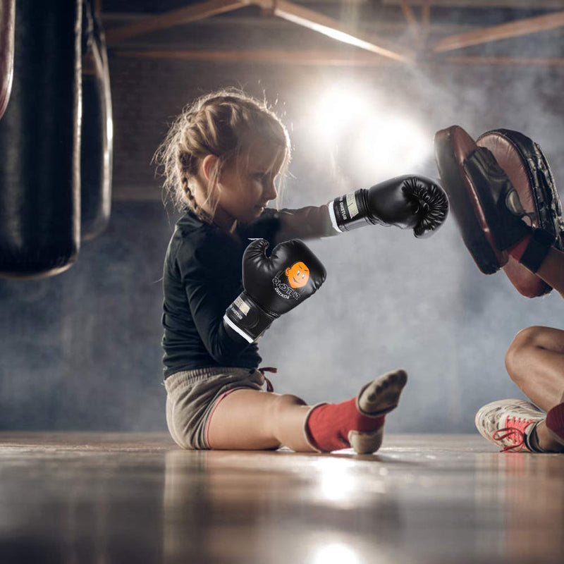 [AUSTRALIA] - VGEBY Kids Boxing Gloves,Youth Sparring Punching Training Gloves for Age 3-12 Years (Color : Black) 