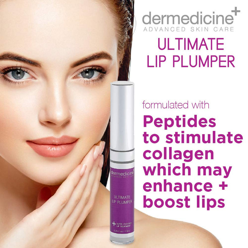 Ultimate Lip Plumper Super-Charged Lip Treatment w/Peptides, Vitamin E & Hyaluronic Spheres | May Enhances and Boost Lips for a Plumper Appearance 0.25 fl oz / 7.5ml - BeesActive Australia