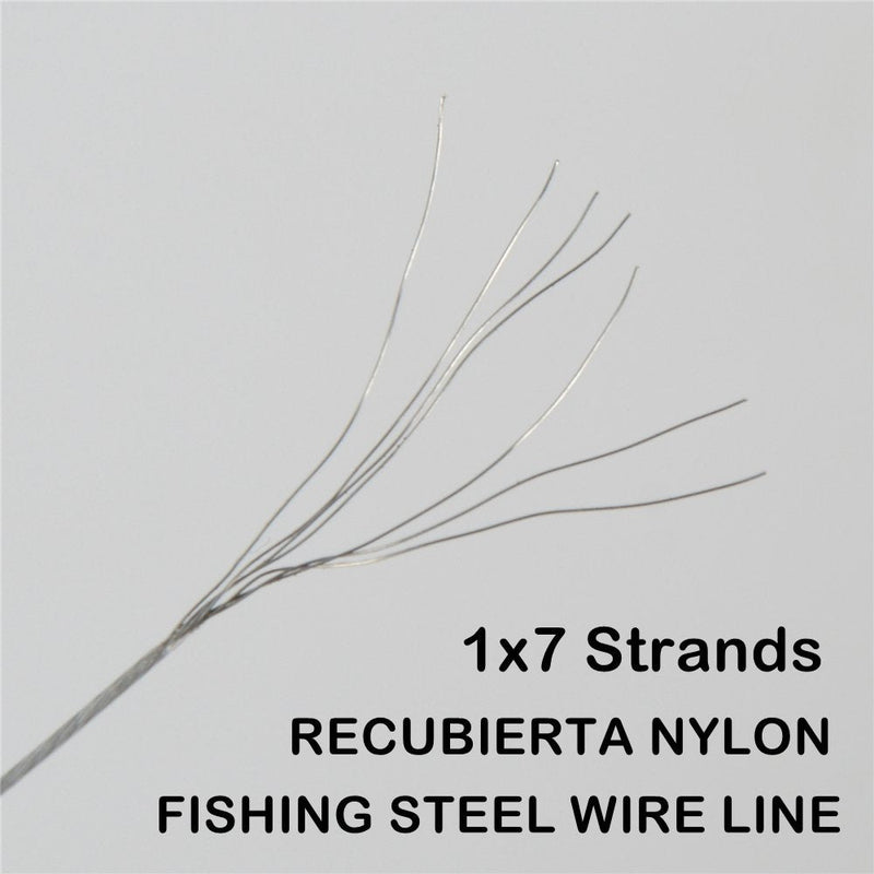 0.5mm 100 Metres 26 Pound Fishing Stee Wire Nylon Coated 1x7 Stainless Steel Leader Wire Super Soft Fishing Wire Lines - BeesActive Australia
