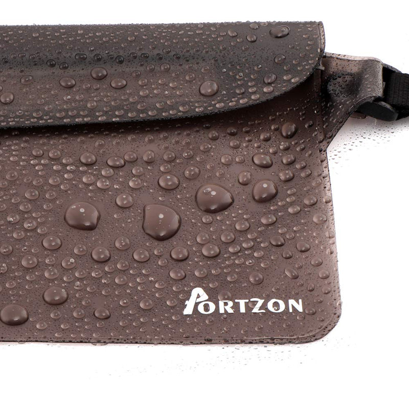 [AUSTRALIA] - Portzon Waterproof Pouch, Fanny Pack, Dry Bag Pouch with Waist Strap, 3 Zipper Design Perfect for Boating Swimming Snorkeling Kayaking Beach Pool Water Park 