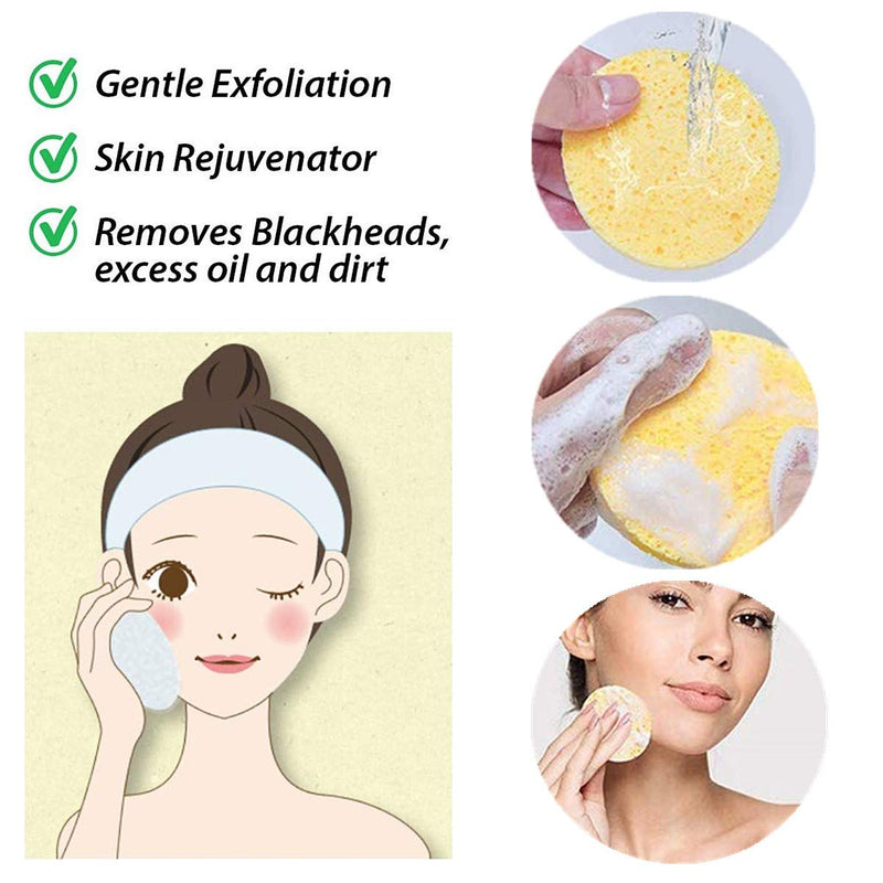 36 Pcs Facial Sponge Compressed Face Cleansing Washing Sponge Makeup Tool for Facial Cleansing Exfoliating Spa Massage Makeup Removal - BeesActive Australia