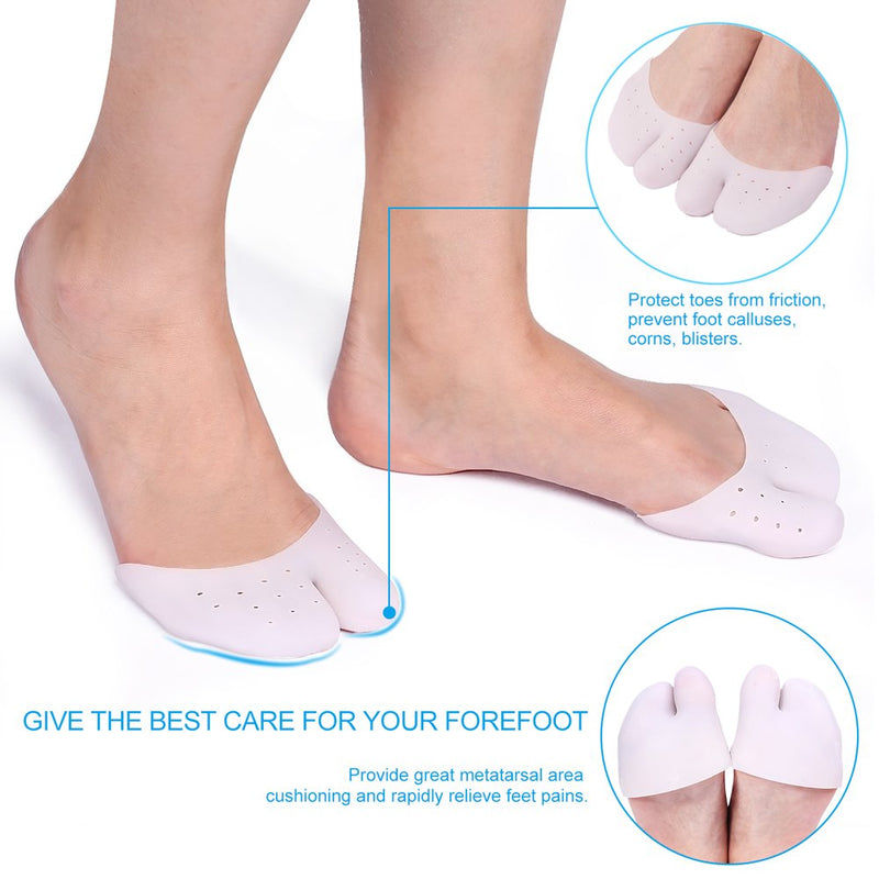 Toe Sleeve Pads,Toe Sleeve Protection Ball of Foot Cushion Blisters Pad Insoles Silicone Bunion Sleeves - BeesActive Australia