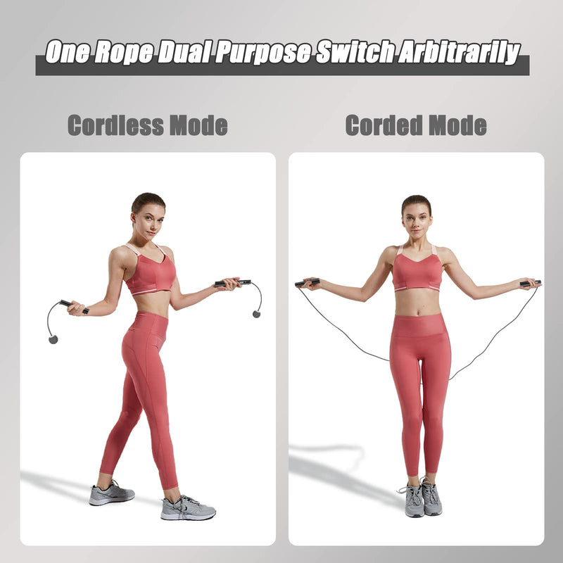 75 75PAI Smart Jump Rope for Fitness, Weighted Cordless Speed Jumping Rope for Men Women or Kids with Calorie Counter and APP Data Analysis, Adjustable Length, Digital Workout Skipping Rope T20 pro - BeesActive Australia