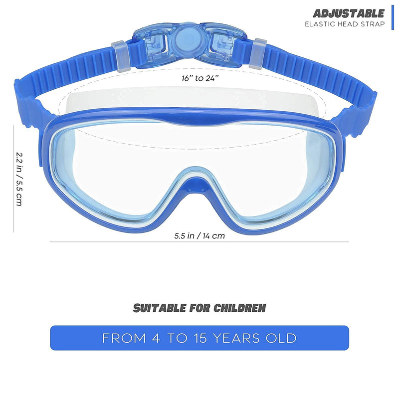 KAILIMENG Swimming Goggles for Kids - 4 Pack Kids Swim Goggles for Toddlers Youth Child Age 4 to 15, No Leaking, Large Frame, Clear & Wide View, Anti-Fog & UV Protection - BeesActive Australia