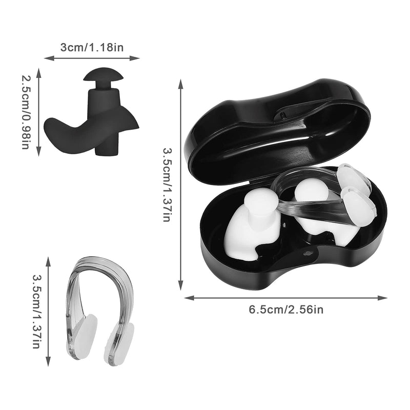 SAVITA Swimming Ear Plug and Nose Clip Set Reusable Waterproof Ear Nose Protector 2 colors - BeesActive Australia