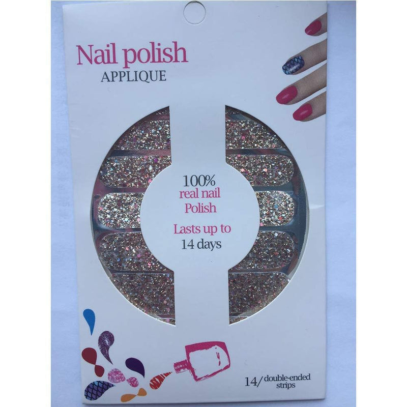 BornBeauty 5pcs Glitter Nail Wraps Polish Decal Strips With 1Pcs Nail File Adhesive Shine Nail Art Stickers Manicure Kits For Women Girls (2) 2 - BeesActive Australia
