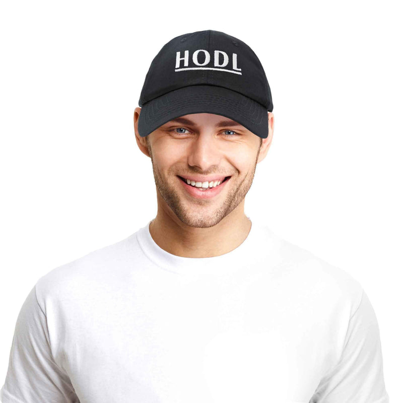 DALIX Cryptocurrency Hats HODL Dad Caps Blockchain Ethereum Bitcoin Litecoin Black - BeesActive Australia