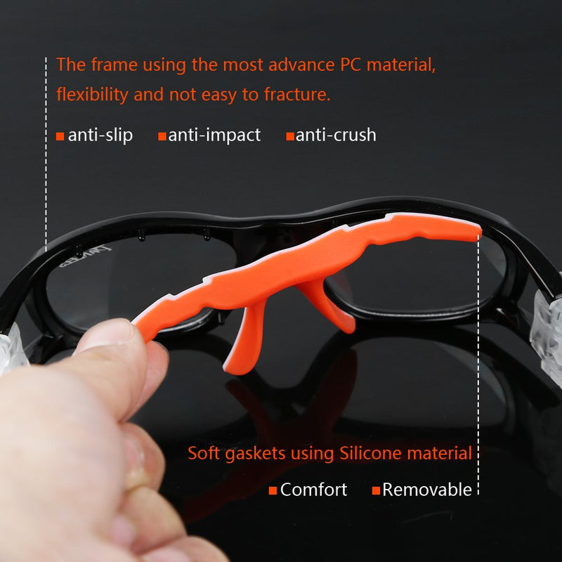 PELLOR Safety Goggles, Sports Eyewear Protective Glasses Antifog Lens Replaceable- Black - BeesActive Australia