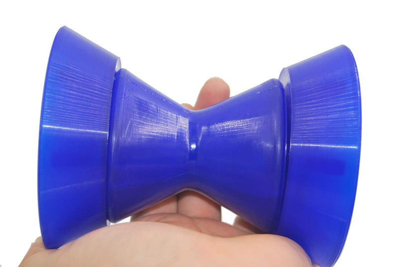 COLOFULWAY 3" Boat Trailer Bow Bell Roller Assembly with 1/2" Shaft fits 3" Bracket, Poly Blue - BeesActive Australia