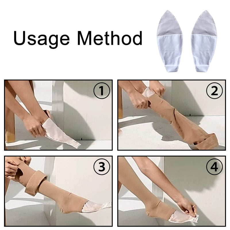 2 Pcs Open Toe Compression Aid Socks Slip Stocking Applicators Easy Slide Sock Tools for Elderly, Disabled, Pregnant - BeesActive Australia