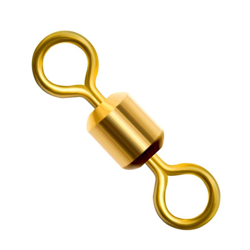 Hunter's Tail Snap Fishing Stainless Steel Ball Bearing Rolling Swivel Barrel - 50-Pack, Gold - BeesActive Australia