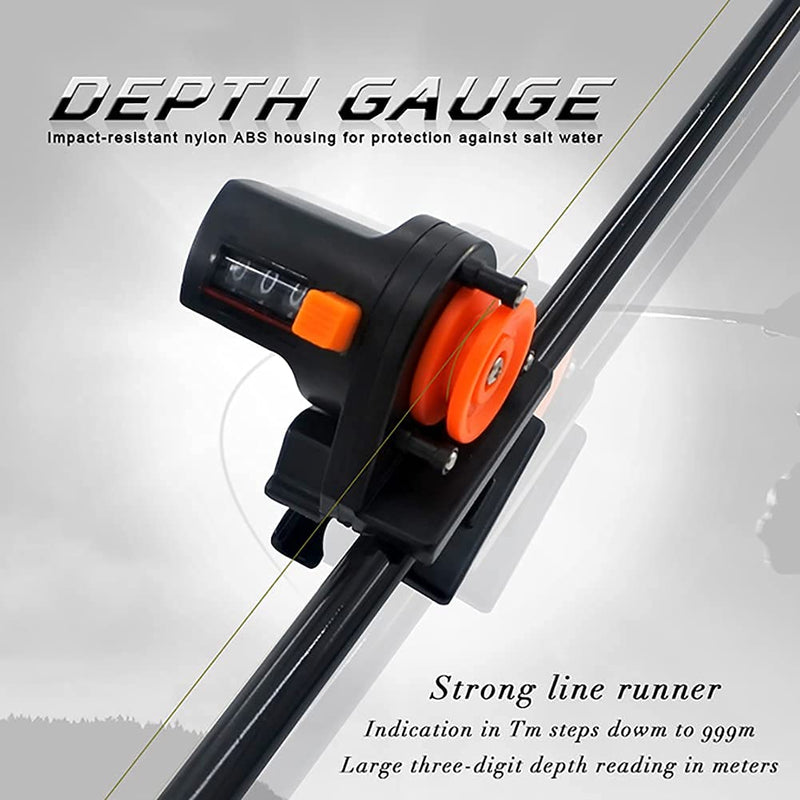 Fishing Line Counter, Fishing Line Depth Finder Counter Portable Fishing Tool Tackle Display Length Gauge Tackle Tool 0-999M, Accurate Manual Meter Gear for fishing line counter spooling and Trolling - BeesActive Australia