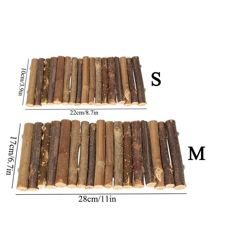 Hamster Bridge Wooden Hamster Ladder Bridge Hamster Suspension Bridge Long Climbing Ladder for Dwarf Syrian Hamster Toy Natural Wooden Bridge Ladder House Chew Toy for Reptile Mice Rodents - BeesActive Australia