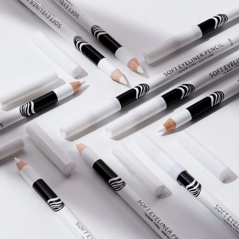 MEICOLY 12 Packs White Eyeliner Pencil Smooth Waterproof Long Lasting Highlight Silkworm Eye Liner Pen Brighten Eyebrow Eyeshadow Makeup - BeesActive Australia