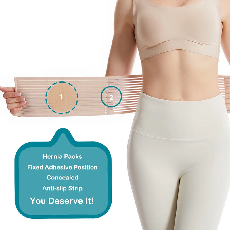 Umbilical Hernia Belt | Abdominal Hernia Belt for Men & Women | Belly Button Umbilical Hernia Binder w/ 2 Hernia Compression Pads | Ventral, Epigastric & Post Surgery Support Belts Large/X-Large (Pack of 1) - BeesActive Australia