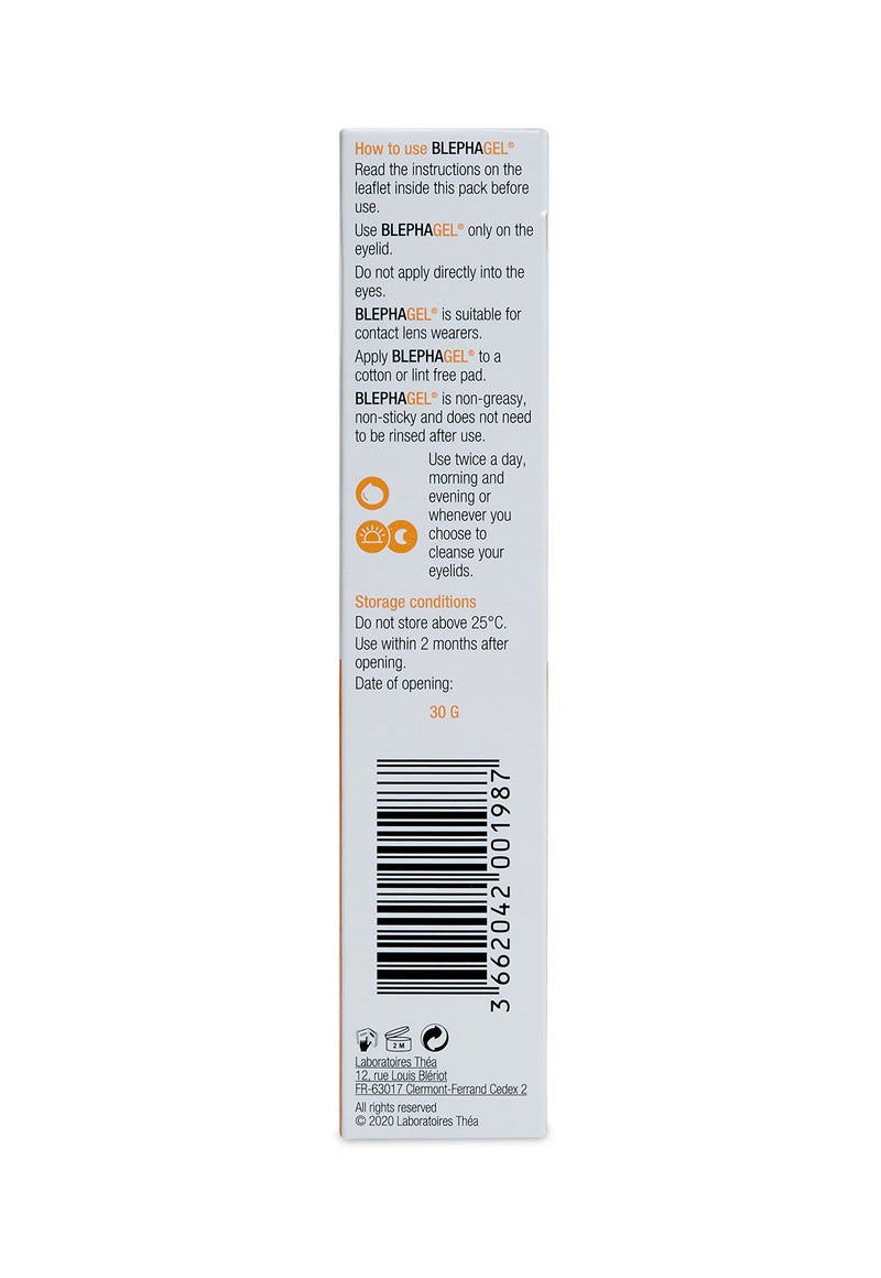 Blephagel Eyelid Cleansing Gel, Hydrating, Softening, Sterile Gel for Daily Hygiene of Eyelids and Eyelashes - BeesActive Australia