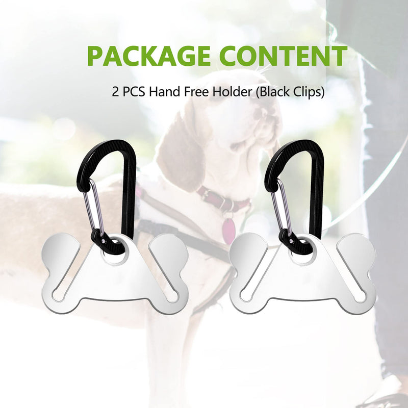 2PCS Dog Poop Bag Holder, Waste Bag Holder, Dog Poop Bag Carrier, Hand Free Holder, Metal Holder - BeesActive Australia