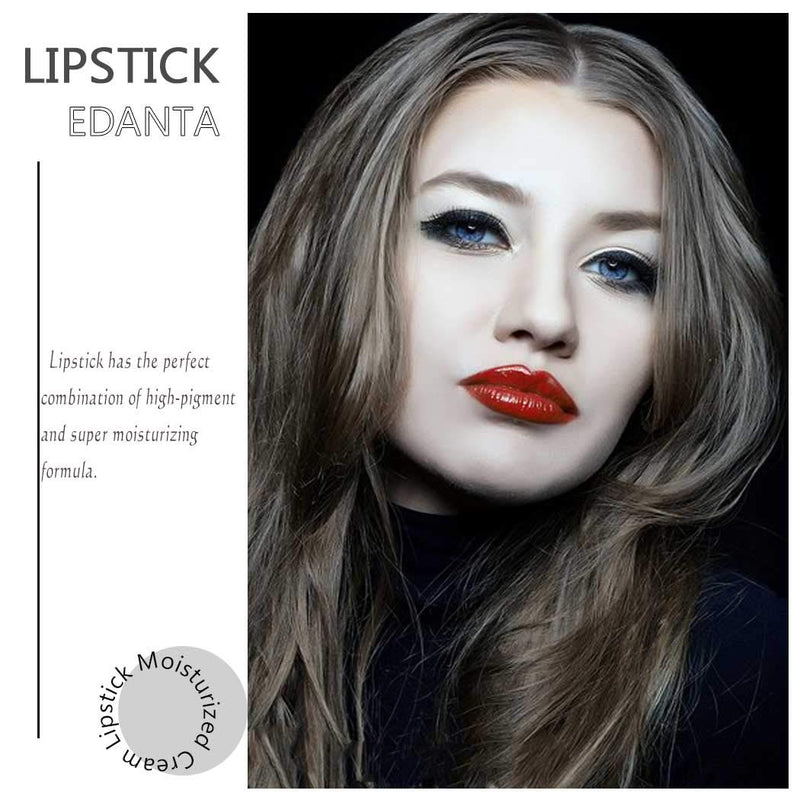Edanta Hydrated Liquid Lipstick Moisturizing Cream Lipsticks Smooth Lips Makeup Set Accessories for Women and Girls Pack of 1 (Nude 8) - BeesActive Australia