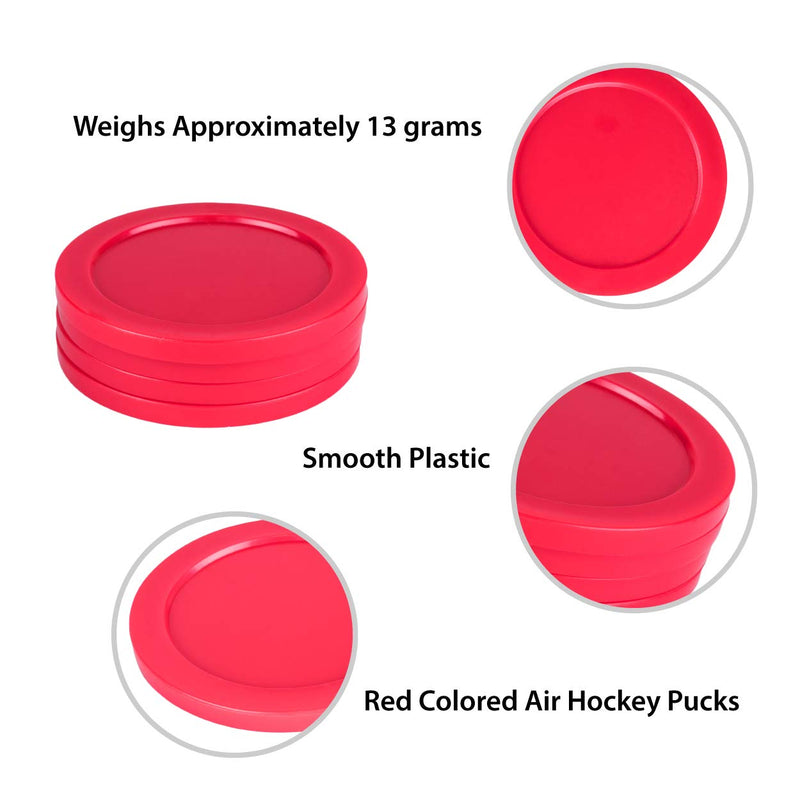Super Z Outlet Home Air Hockey Red Replacement 2.5" Pucks for Game Tables, Equipment, Accessories (4 Pack) - BeesActive Australia