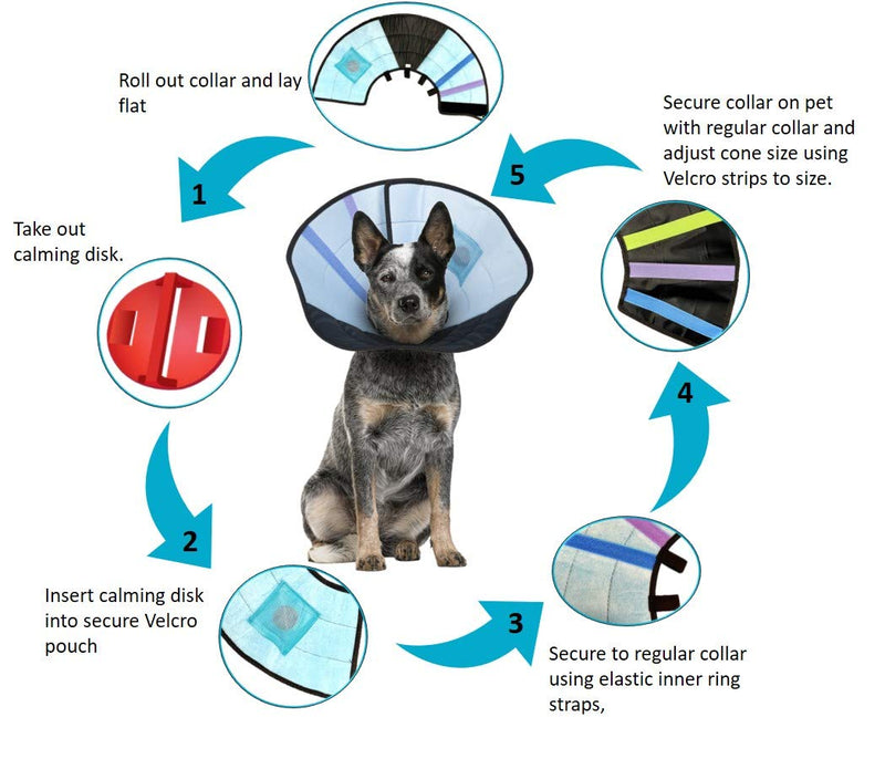 Calm Paws Dog Caring Collar W/Calming XS Medium - BeesActive Australia