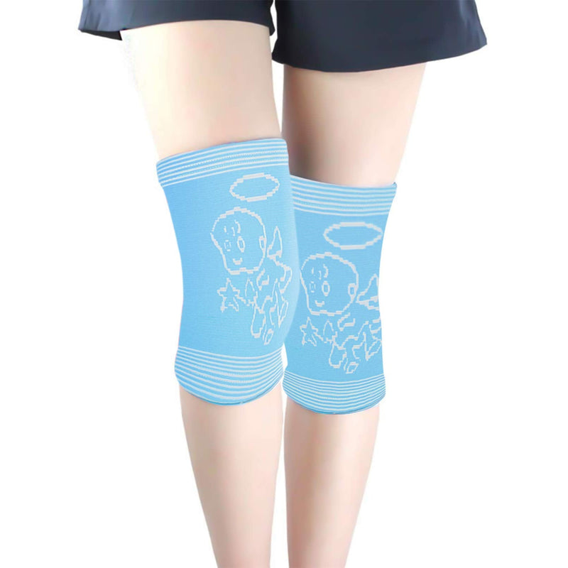 Luwint Soft Compression Knee Brace for Kids - Children Boys Girls Knee Sleeves Patella Pads Support for Pain Running Hiking Basketball Football Sports Blue Small - BeesActive Australia