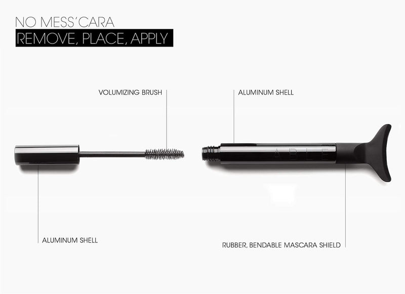 ABLE Cosmetics No Mess'Cara, Smudge Proof, Volumizing & Buildable Mascara, Black - BeesActive Australia