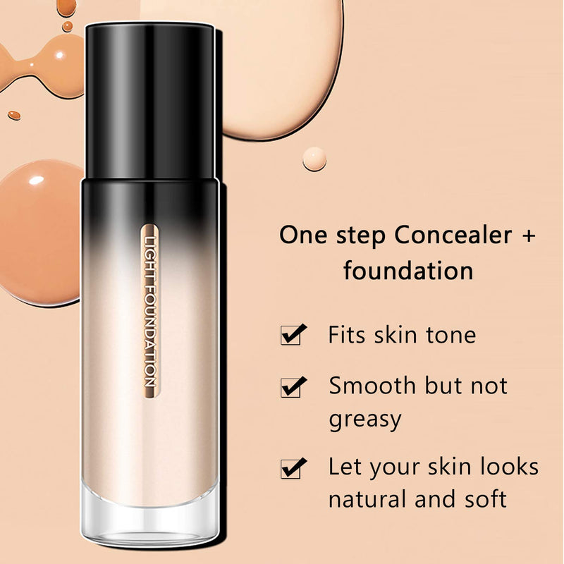 SIAMHOO 2-in-1 Full Coverage Foundation Liquid Foundation Stick Natural Color Foundation Makeup - 35ml - BeesActive Australia