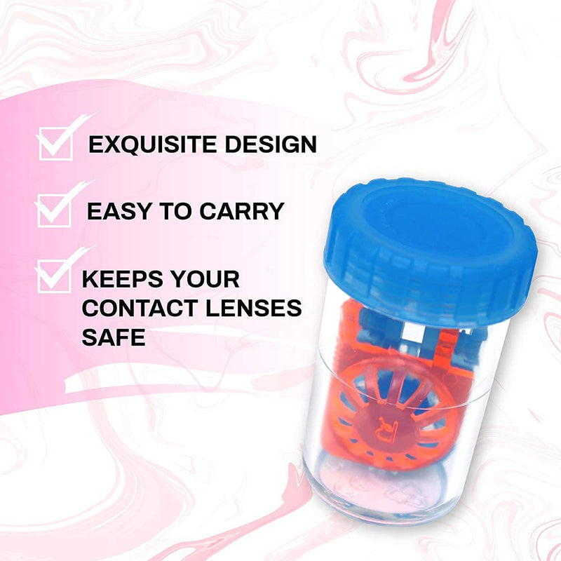 Color Contact Lens Barrel Cases, Contact Lens Washer Cleaner Contact Lens Case, Lens Cleaning Container for Everyday Use, Contact Lens With Lightweight and variant Colors Cases | 3 Pieces - BeesActive Australia