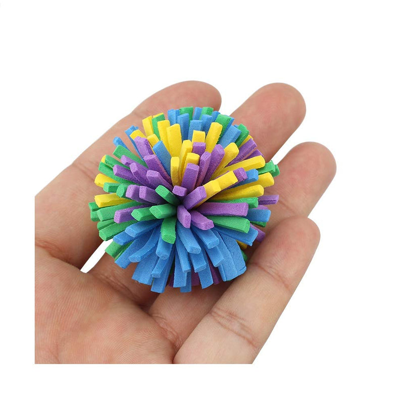Stock Show 10PCS 1.6" Funny Colorful EVA Flower Ball Foam Cat Toy Ball Cat Kitten Catch/Chase/Play Ball, Random Color - BeesActive Australia