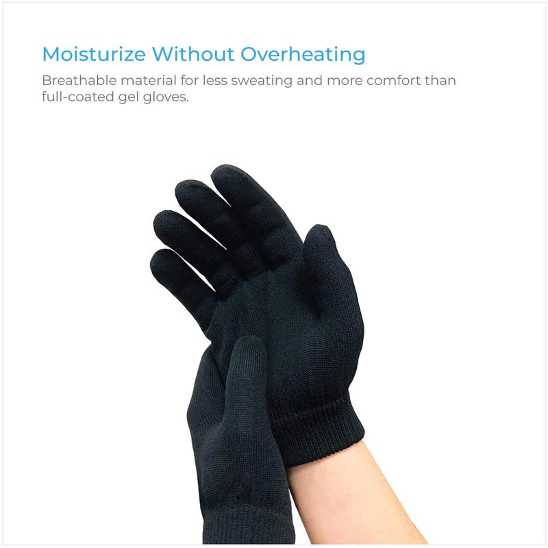 NatraCure Black Gel Moisturizing Gloves - BeesActive Australia