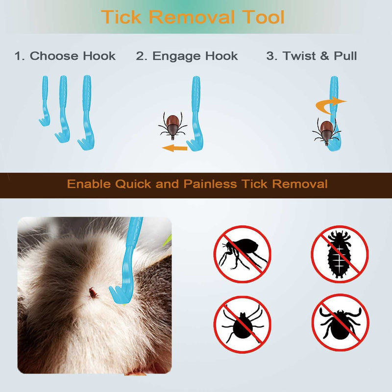 Pet Grooming Comb Kit, Tear Stain Remover Brush, Undercoat Rake for Dogs & Cats, Dematting Tool for Long Haired Dogs Kittens Puppies, Flea Comb for Removal Dandruff Tangles Knots, Shedding Hair & Fur - BeesActive Australia