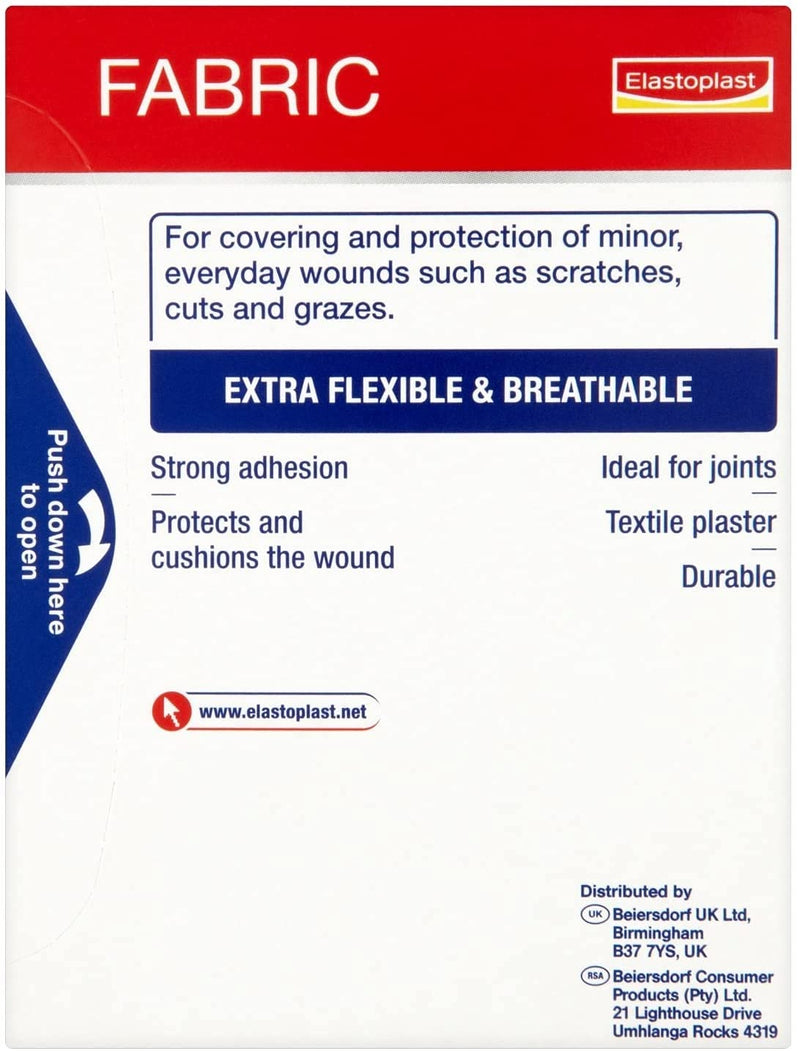 Elastoplast Fabric Extra Flexible Breathable 40 Plasters / Water repellent (Packaging May Vary) 40 Count (Pack of 1) - BeesActive Australia