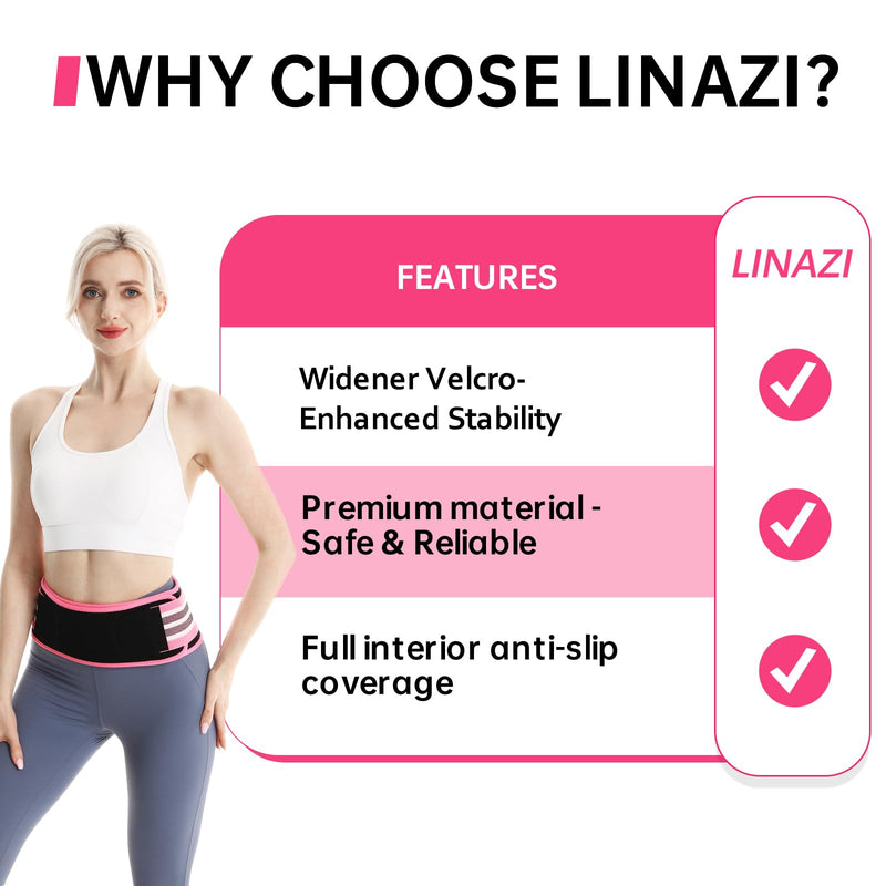 SI Belt - Sacroiliac Hip Belt for Women, Si Joint Support Belt, Sciatica Belt Relief for Sciatica Pain, Lower Back Pain, Hip, Pelvic Pain, Trochanteric Belt - Pink, Regular (Hip Size 30''-46'') Regular(Hip Size 30''-46'') - BeesActive Australia