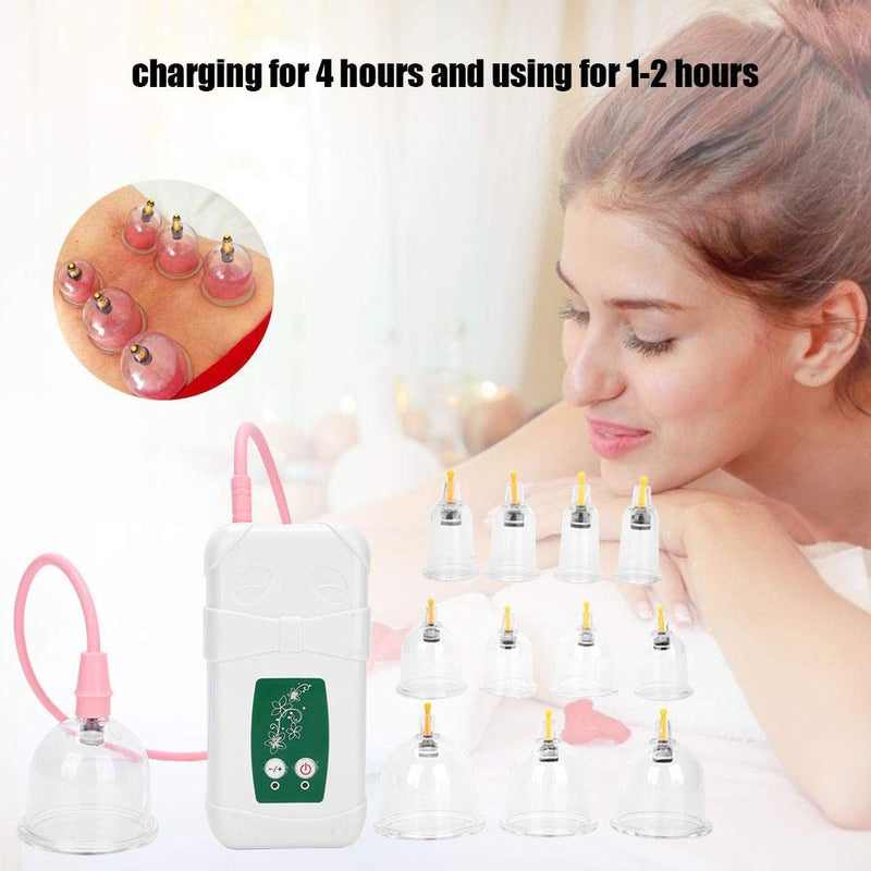 Vacuum Cupping Cup, Usb Charging Intelligent Operation Anti Cellulite Body Massage Helper, Electric Suction Cupping Set for Salon or Home Use - BeesActive Australia