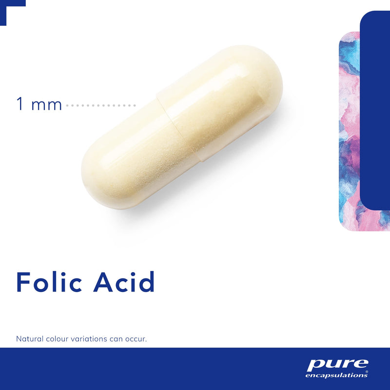 Pure Encapsulations - Folic Acid 800 UG - Folate for Preconception and Pregnancy Care - 60 Vegetarian Capsules - BeesActive Australia