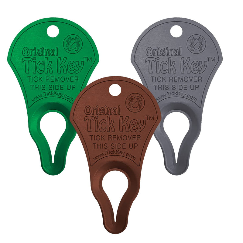 The Original Tick Key -Tick Detaching Device - Portable, Safe and Highly Effective Tick Detaching Tool - 3 Pack (Earth) - BeesActive Australia
