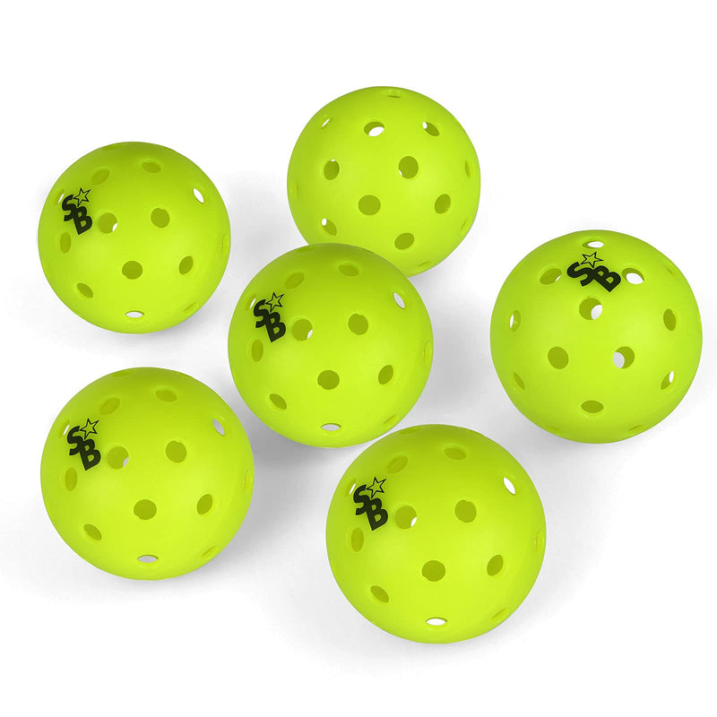 Pickle Balls 12 Pack | Pickleball Balls Outdoor | Pickle Balls | Supra-40 Outdoor Pickleball | Pending Approved for Tournament Play | Neon Yellow | Hard Bounce - BeesActive Australia