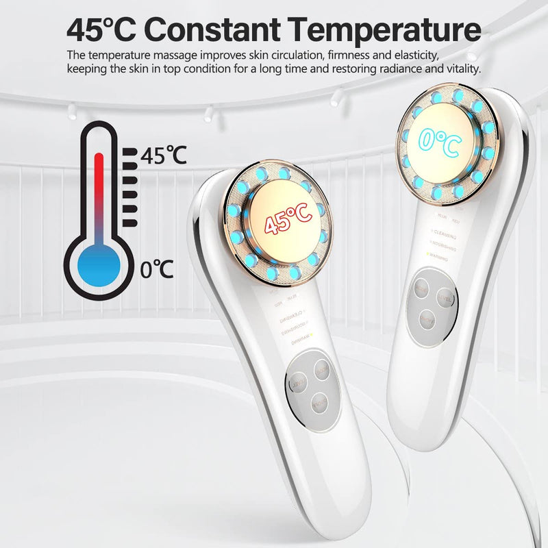 Aikertec Face Massager Electric,7 in 1 Anti-Aging High Frequency Facial Machine,Galvanic Facial Massager Machine - BeesActive Australia
