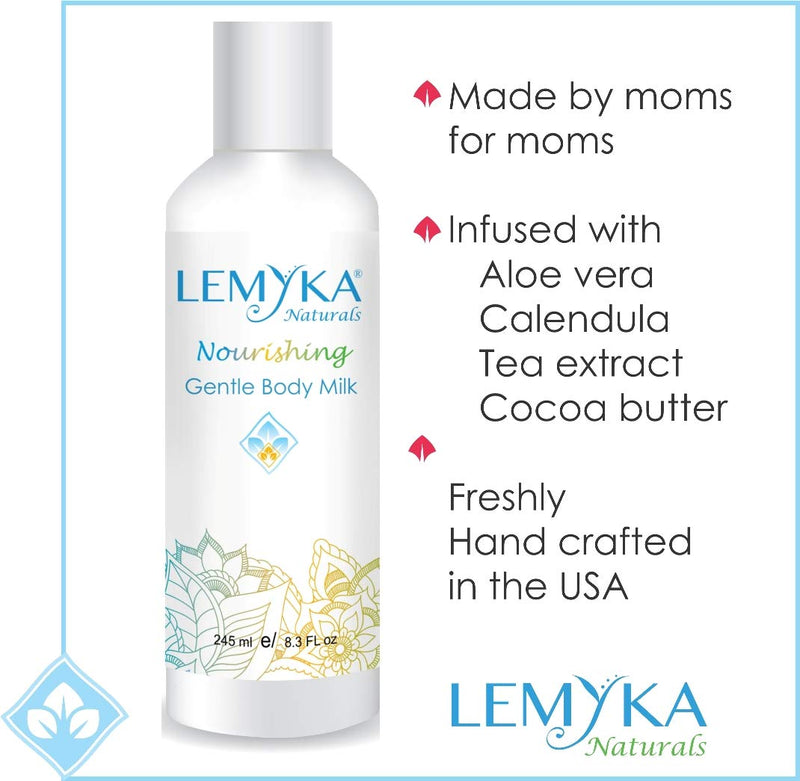 LEMYKA Baby Lotion, Natural Moisturizing cream, Gentle for Face, Hands, and body, Nourishing + Soothing, Heals Dry skin, eczema, dermatitis, baby acne, Vegan moisturizer for infants, babies, teens, and adult sensitive skin, Fragrance free, Silky Smooth... - BeesActive Australia