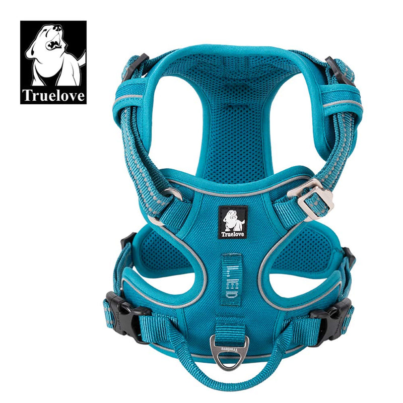 TRUE LOVE Dog Harness No Pull Nylon Reflective Pet Harness Adjustable Comfortable Control Step-in Brilliant Colors Truelove TLH56512 XS Blue - BeesActive Australia