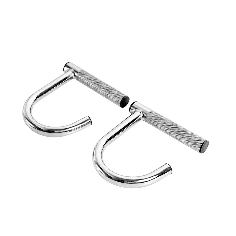 KYLIN SPORT Metal Resistance Band Handles Heavy Duty Industrial Grade Steel Knurled Surface Handles for Elastic Band Workouts (Chrome) - BeesActive Australia