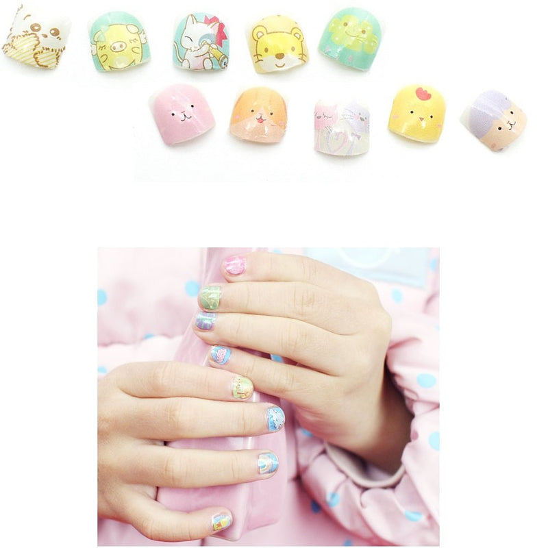 Fanoshon Cute Kids Friendly Nail Stickers for Girls 200+ Designs, Self Adhesive Nail Decals Manicure Tip for Children Fingernails Toenails, Birthday Party Favors Goody Bags Christmas Stocking Stuffer - BeesActive Australia