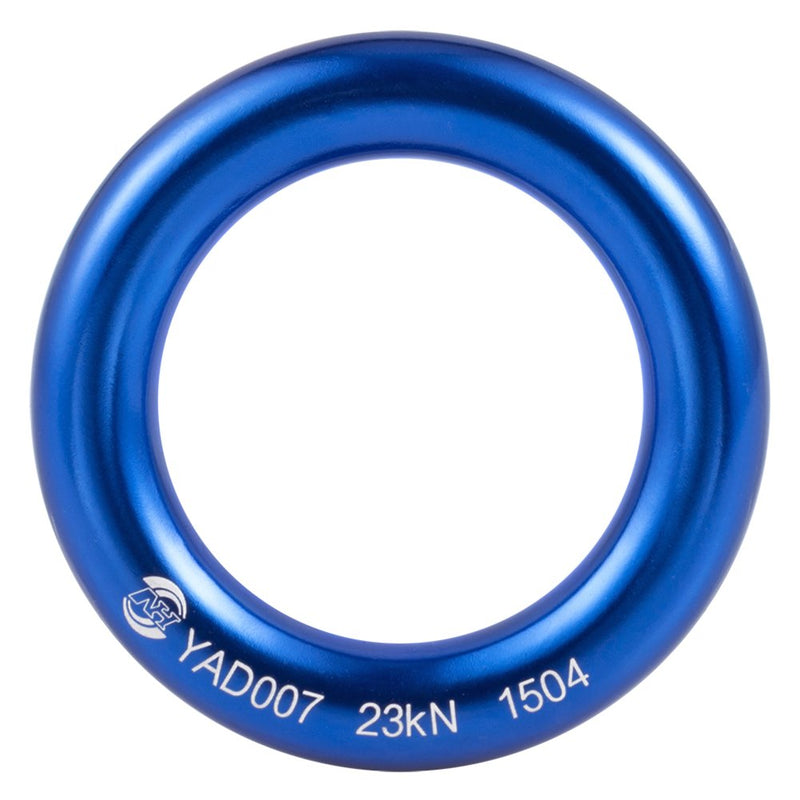 PROND Aluminum Rappel Ring, Climb Perfect Tension Aluminum Alloy O-Ring, 23KN Rappel Rings for Rock Climbing Arborist and Hammock Blue - 1 Pcs/Pack - BeesActive Australia