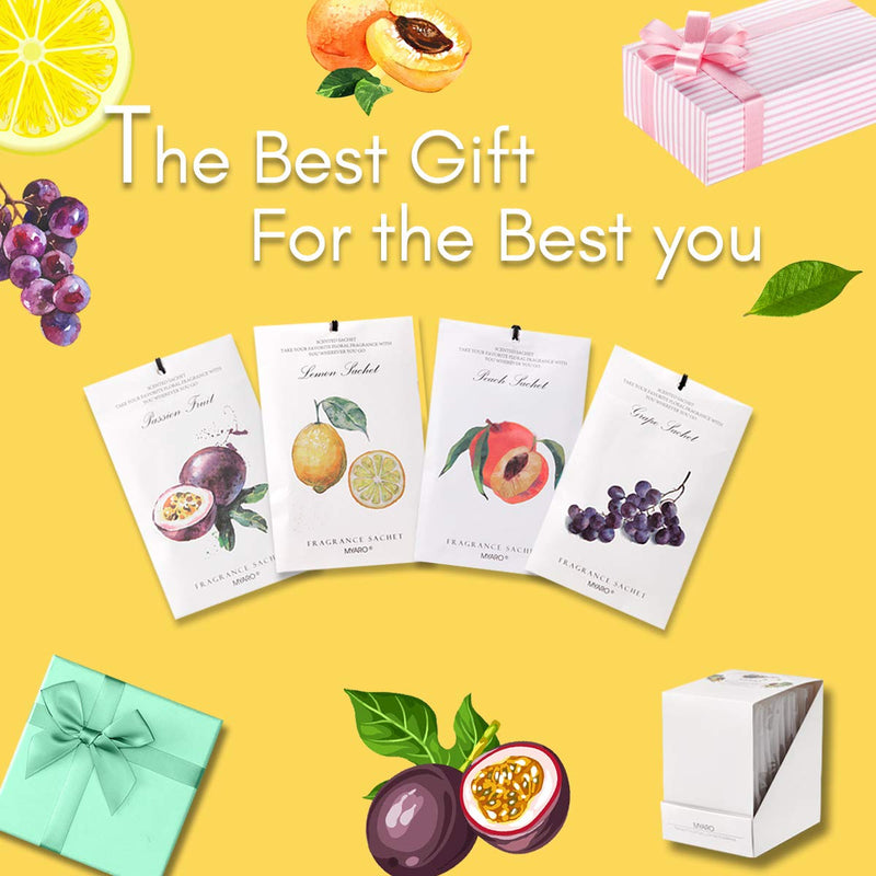 MYARO 12 Packs Lemon Scented Sachets for Drawer and Closet Air Freshener, Long-Lasting Sachets Bags Drawer deodorizers Fresh Scents, Home Fragrance Sachet for Lover - BeesActive Australia