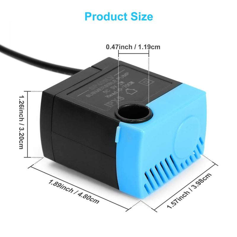 SanKlev SP-400LV Cat Water Fountain Pump,USB Replacement Pump for Pet Drinking Fountains Compatible with Ceramic, Butterfly,Seaside and Multi-Tier Pet Fountains(No AC Adapter) - BeesActive Australia