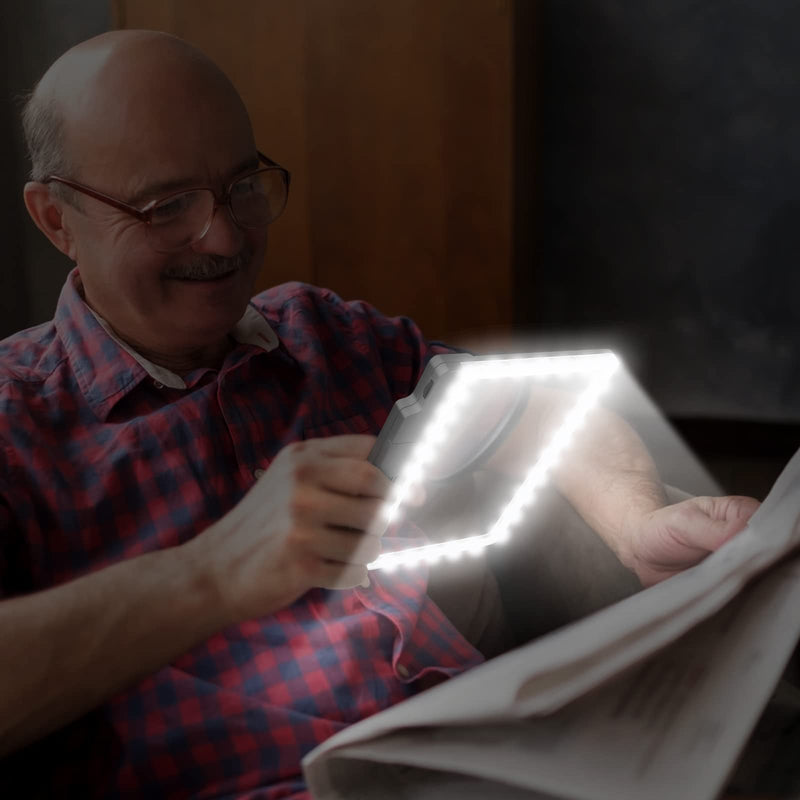 OBOVO Magnifying Glass, 4X Magnifier with 36 LED Lights, Perfect for Low Vision Person and Seniors - BeesActive Australia