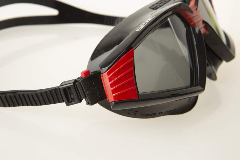 [AUSTRALIA] - SEAC Sonic Silicone Swim Goggles, Black/Red 