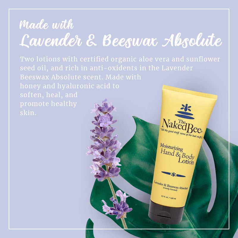 The Naked Bee Lavender & Beeswax Absolute Hand and Body Lotion, 6.7oz - 2 Pack - BeesActive Australia