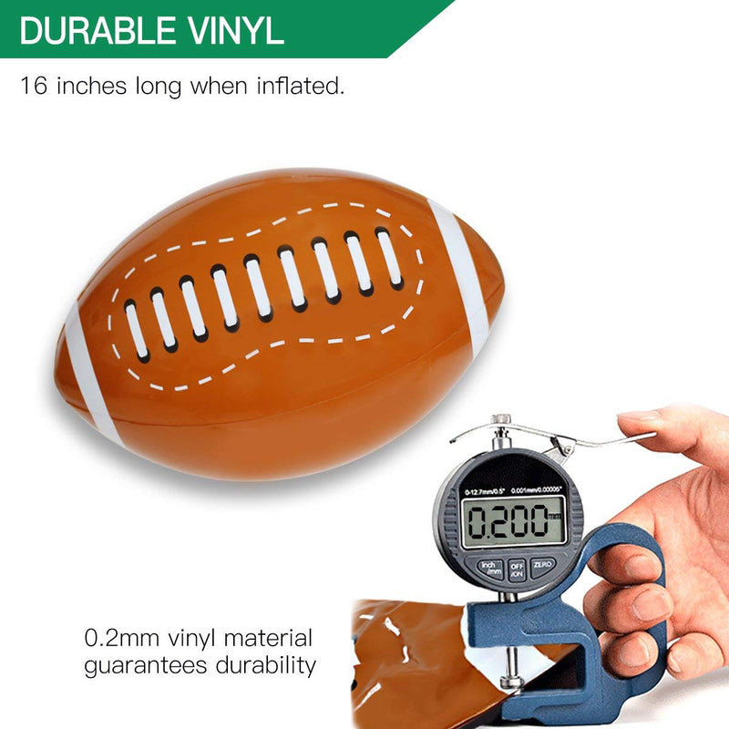 [AUSTRALIA] - Novelty Place Giant Inflatable Football Set for Kids & Adults, 16 Inches (Pack of 12) 